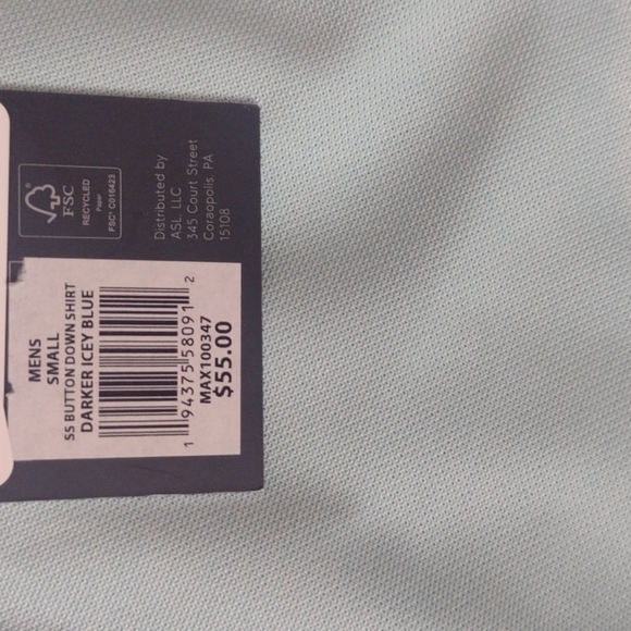 Vrst NWT Light Table Button Down Shirt Sleeve Shirt Small Size - Picture 2 of 5